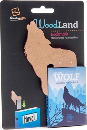 Изображение Thinking Gifts WoodLand Wolf drewniana zakładka do książki - wilk