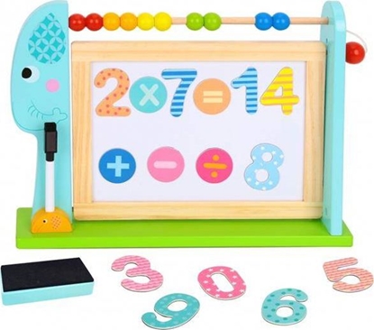 Attēls no Tooky Toy Edukacyjna Tablica Na Biurko + 18 magnetycznych elementów