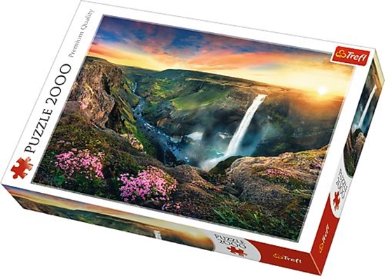 Изображение Trefl Puzzle 2000 elementów Wodospad Haifoss, Islandia (27091)