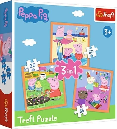 Picture of Trefl Puzzle 3w1 Pomysłowa Świnka Peppa 34852