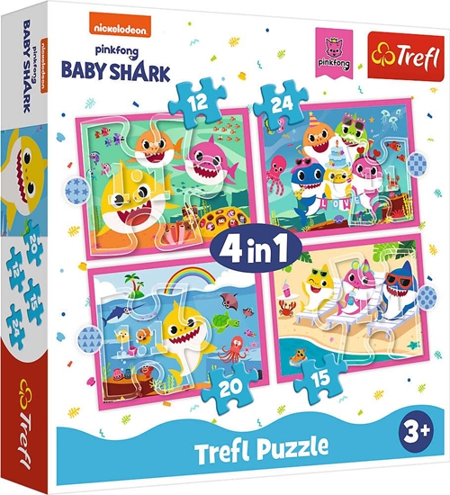 Picture of Trefl Puzzle 4w1 12,15,20,24el Rodzina Rekinów Baby Shark 34378 Trefl p8