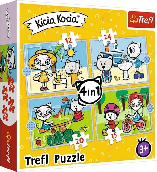 Picture of Trefl Puzzle 4w1 Dzień Kicia Kocia