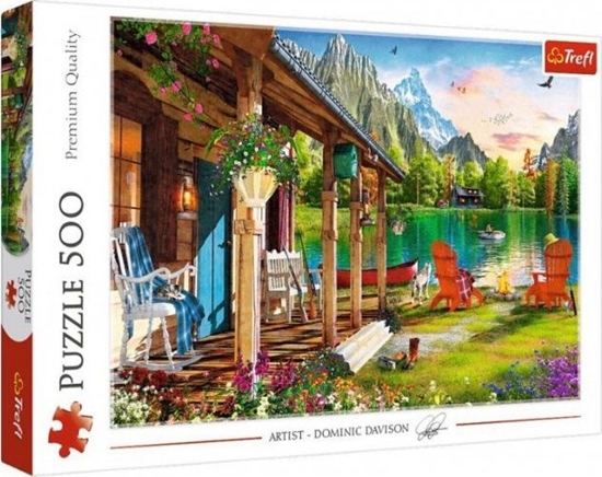 Изображение Trefl Puzzle 500el Domek w górach 37408 Trefl p8