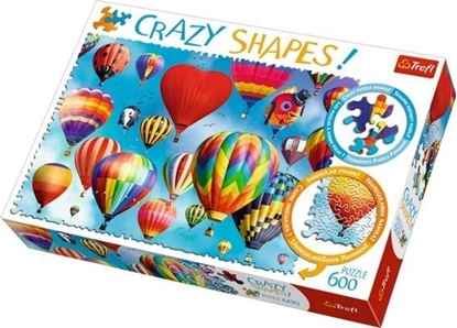 Picture of Trefl Puzzle 600 elementów Crazy Shapes - Kolorowe balony