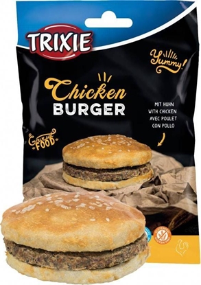 Picture of Trixie Chicken Burger, przysmak dla psa, 9 cm, 140 g, kurczak i skóra naturalna