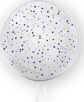 Picture of TUBAN Balon 45cm Kropki niebieski i żółty TUBAN