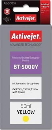 Attēls no Tusz Activejet Tusz Activejet AB-5000Y (zamiennik Brother BT-5000Y Supreme 50 ml żółty)