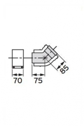 Picture of Vaillant Kolano koncentryczne DN80/125 45° 2szt. 303211