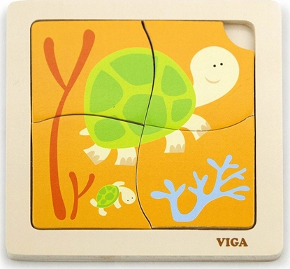 Изображение Viga Viga 50143 Puzzle na podkładce - żółwiki