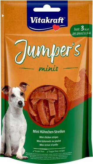 Picture of Vitakraft VITAKRAFT PIES JUMPERS MINIS STRIPES 80g KURCZAK