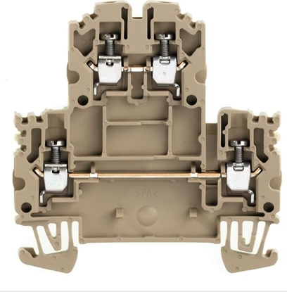 Picture of Weidmuller Złączka szynowa 2-piętrowa 4-przewodowa 2,5mm2 beżowa (1041600000)