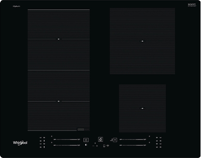 Attēls no Whirlpool WF S2765 NE/IXL Black Built-in 65 cm Zone induction hob 4 zone(s)