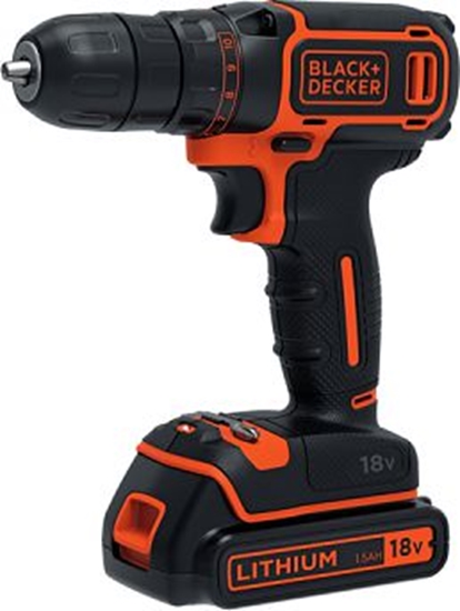 Изображение Wiertarko-wkrętarka Black&Decker BDCDC18KB 18 V 2 x akumulator 1.5 Ah