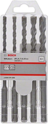 Attēls no Wiertło Bosch do betonu SDS+ 7 5 6 10 8mm zestaw (2608579285)