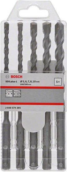 Изображение Wiertło Bosch do betonu SDS+ 7 5 6 10 8mm zestaw (2608579285)