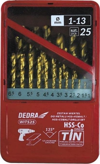 Picture of Wiertło Dedra Zestaw wierteł Dedra WITS25 25 szt. do metalu