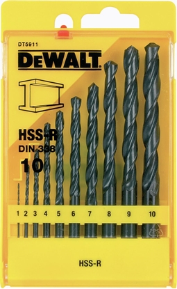 Изображение Wiertło Dewalt do metalu HSS walcowe 2 7 4 5 1 3 6 10 8 9mm zestaw (DT5911-QZ)