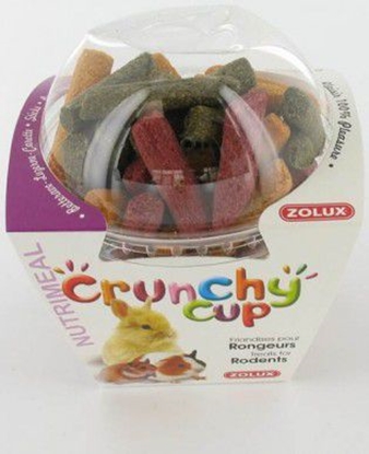 Attēls no Zolux CRUNCHY CUP STICKS przysmaki dla gryzonia lucerna/marchewka/buraczek 180 g