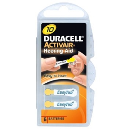 Изображение Duracell | A10/DA10/ZL10 | Zinc air cells | 6 pc(s)