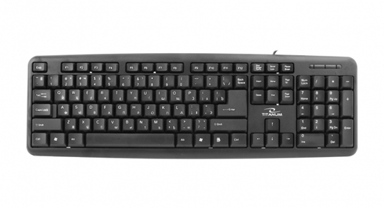 Picture of Esperanza TKR101 keyboard Office USB QWERTY English, Russian Black