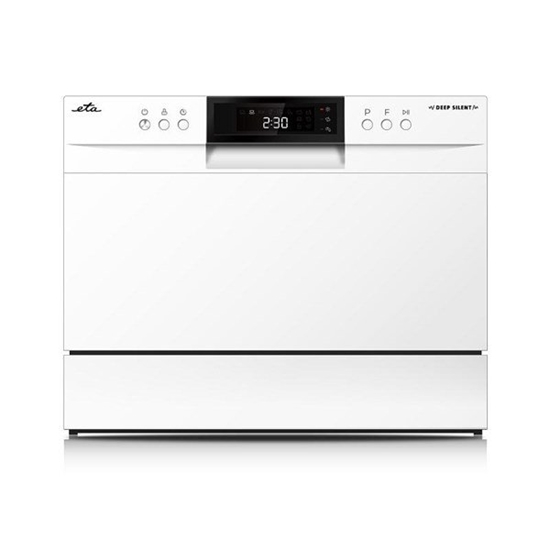 Picture of ETA | Dishwasher | ETA138490000F | Table | Width 55 cm | Number of place settings 6 | Number of programs 8 | Energy efficiency class F | Display | White