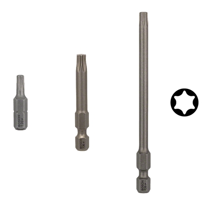 Изображение Bosch 3pcs. Screwdriver Bits T10 XH 25mm