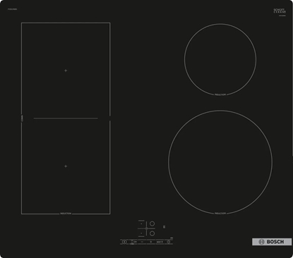 Изображение Bosch Serie 4 PVS61RBB5E hob Black Built-in 60 cm Zone induction hob 4 zone(s)