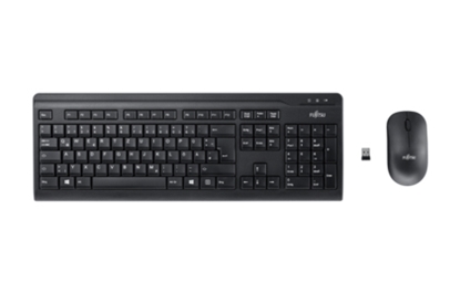 Attēls no Fujitsu Wireless Set LX410 keyboard Mouse included RF Wireless QWERTY Italian Black