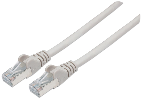 Picture of Intellinet Network Patch Cable, Cat6, 3m, Grey, Copper, S/FTP, LSOH / LSZH, PVC, RJ45, Gold Plated Contacts, Snagless, Booted, Lifetime Warranty, Polybag