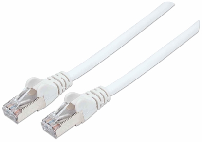 Attēls no Intellinet Network Patch Cable, Cat7 Cable/Cat6A Plugs, 1m, White, Copper, S/FTP, LSOH / LSZH, PVC, RJ45, Gold Plated Contacts, Snagless, Booted, Lifetime Warranty, Polybag