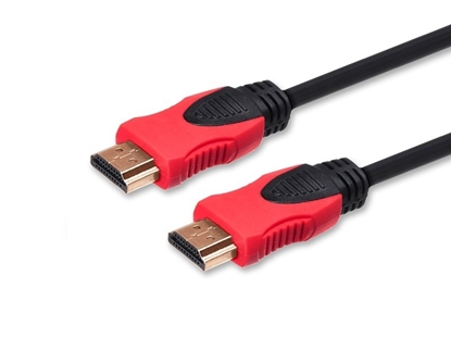 Изображение Kabel HDMI (M) v2.0, 3m, miedź, czarny, złote końcówki, ethernet/3D, CL-96