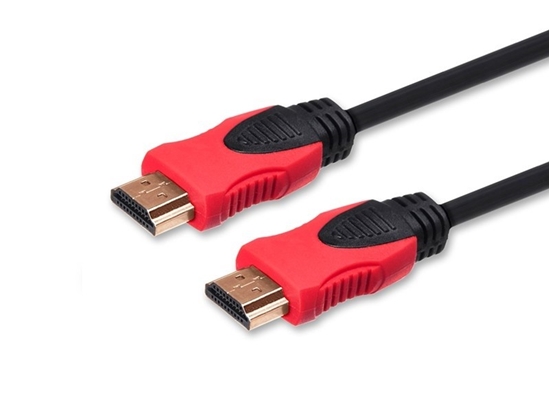 Изображение Kabel HDMI (M) v2.0, 3m, miedź, czarny, złote końcówki, ethernet/3D, CL-96