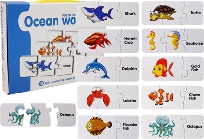 Изображение Lean Sport Puzzle Edukacyjne Układanka Świat Oceanów 10 Połączeń