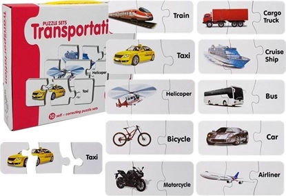 Attēls no Lean Sport Puzzle Edukacyjne Układanka Transport 10 Połączeń