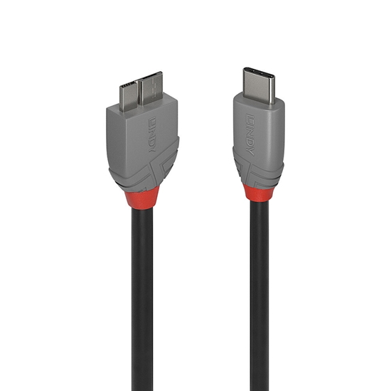 Picture of Lindy 0.5m USB 3.2 Type C to Micro-B Cable, Anthra Line