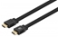 Изображение Manhattan HDMI Cable with Ethernet (Flat), 4K@60Hz (Premium High Speed), 15m, Male to Male, Black, Ultra HD 4k x 2k, Fully Shielded, Gold Plated Contacts, Lifetime Warranty, Polybag