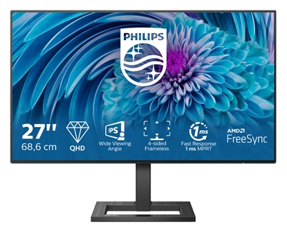 Attēls no Philips E Line 275E2FAE/00 computer monitor 68.6 cm (27") 2560 x 1440 pixels 4K Ultra HD LED Black