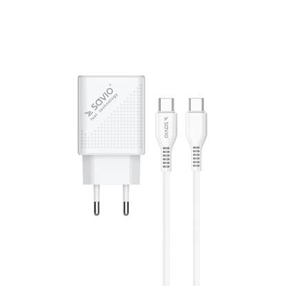 Attēls no SAVIO LA-05 USB Type A & Type C Quick Charge Power Delivery 3.0 cable 1m Indoor