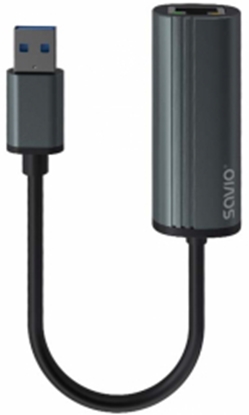 Attēls no Adapteris Savio USB-A 3.1 Gen 1 - RJ-45 Gigabit Ethernet