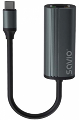 Attēls no Adapteris Savio USB-C 3.1 Gen 1 - RJ-45 Gigabit Ethernet