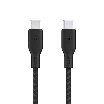 Attēls no Belkin braided USB-C/USB-C Cable 100W 3m black CAB014bt3MBK