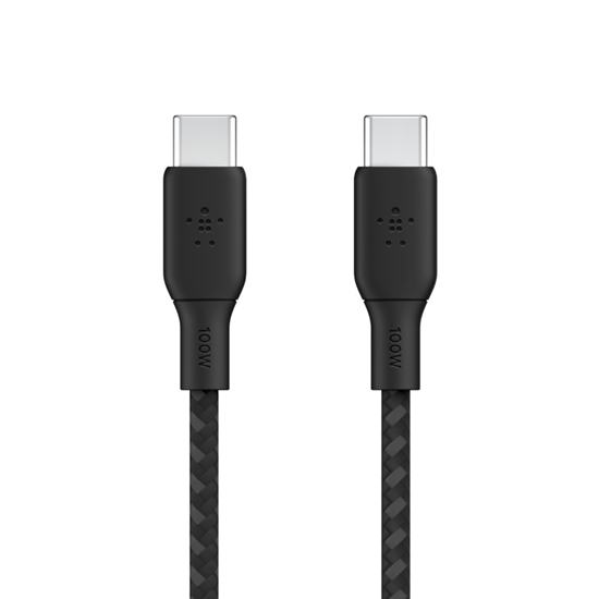 Изображение Belkin braided USB-C/USB-C Cable 100W 3m black CAB014bt3MBK