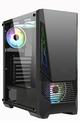 Attēls no Obudowa Golden Tiger Case|GOLDEN TIGER|Buffalo M730i|MidiTower|Not included|ATX|MicroATX|Colour Black|BUFFALOM730I