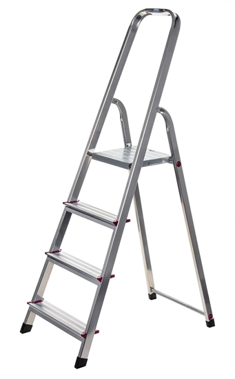 Изображение CORDA DOMESTIC ALUMINUM LADDER 4 STEPS 000705 KRAUSE