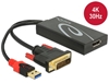 Picture of Delock Adapter DVI male > Displayport 1.2 female black