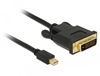 Picture of Delock Cable mini Displayport 1.1 male > DVI 24+1 male 2 m