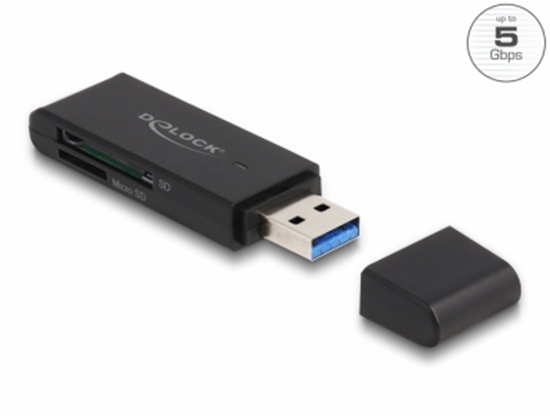 Изображение Delock Card Reader SuperSpeed USB 5 Gbps for SD and Micro SD memory cards