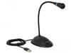 Изображение Delock USB Gooseneck Microphone with base and mute + on / off button