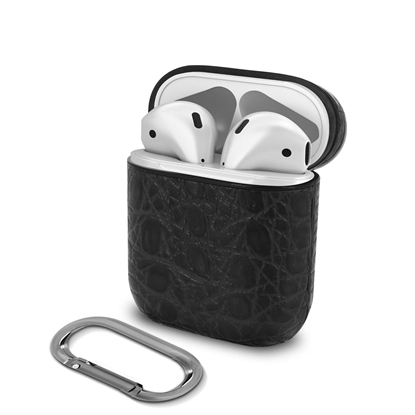 Attēls no Devia Lux Series Eco Leather Look Magnetic Carabiner Case Apple AirPods 1st Generation