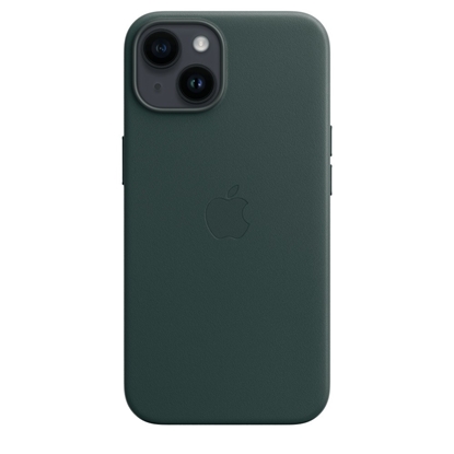 Attēls no Apple iPhone 14 Leather Case with MagSafe - Forest Green | Apple